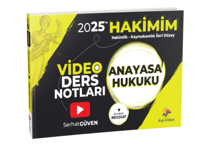 Dizgi Kitap 2025'te Hakimim Anayasa Hukuku Video Ders Notları - Serhat Güven Zeta Fotokopi